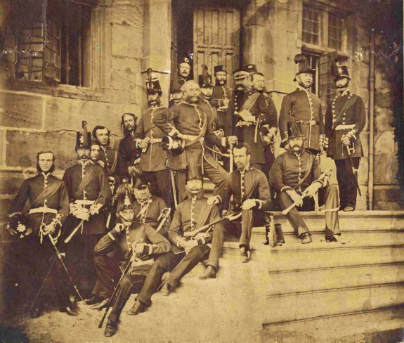 Officers at Great  Castle House 1860